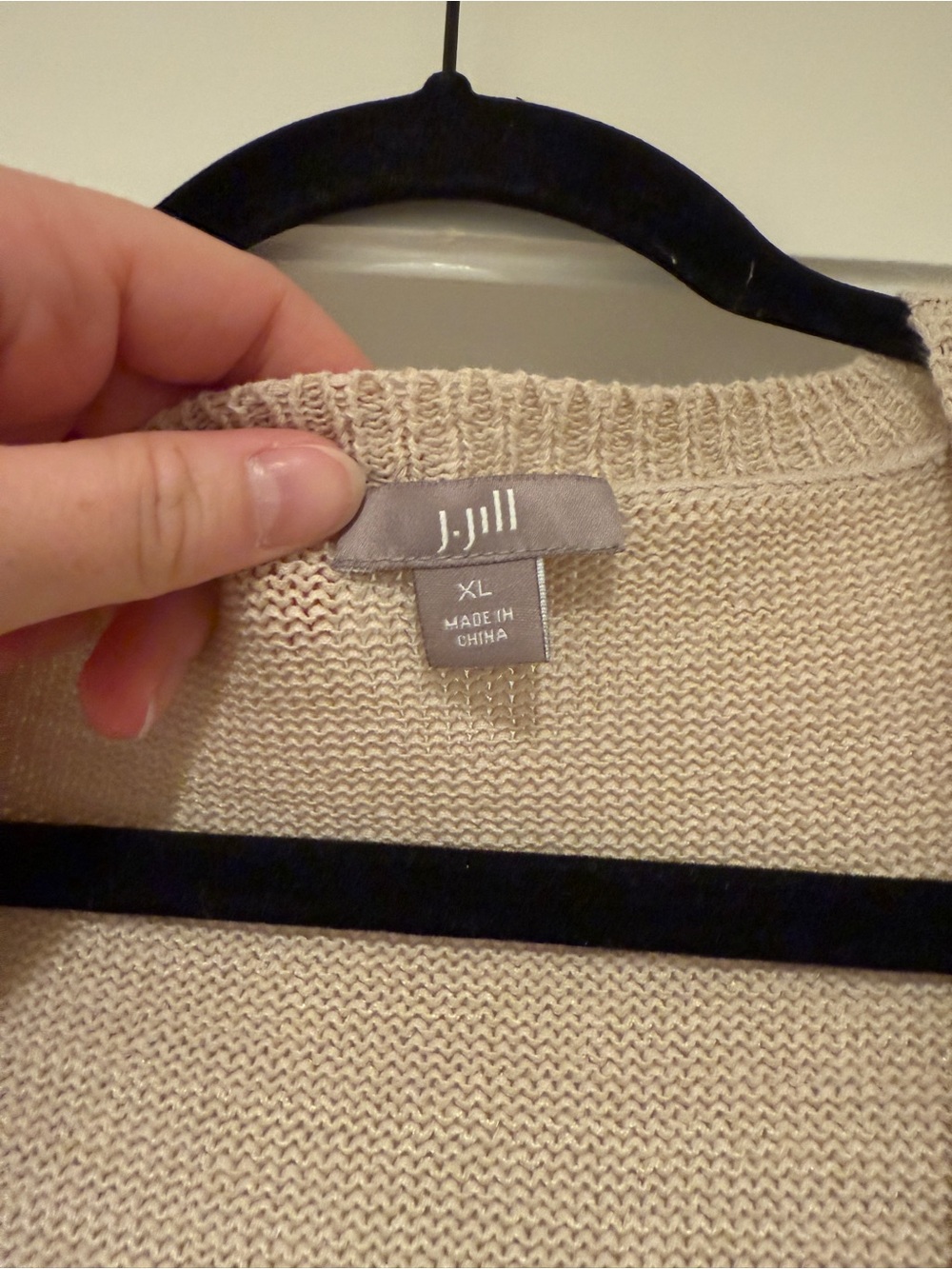J Jill Women's Sweater Cardigan Linen Cotton Blend Palm Tree Embroidery Size XL - Picture 4 of 9